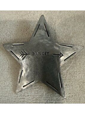 Sterling Silver Star Brooch Pin Marked Bandit W/Arrow Handmade